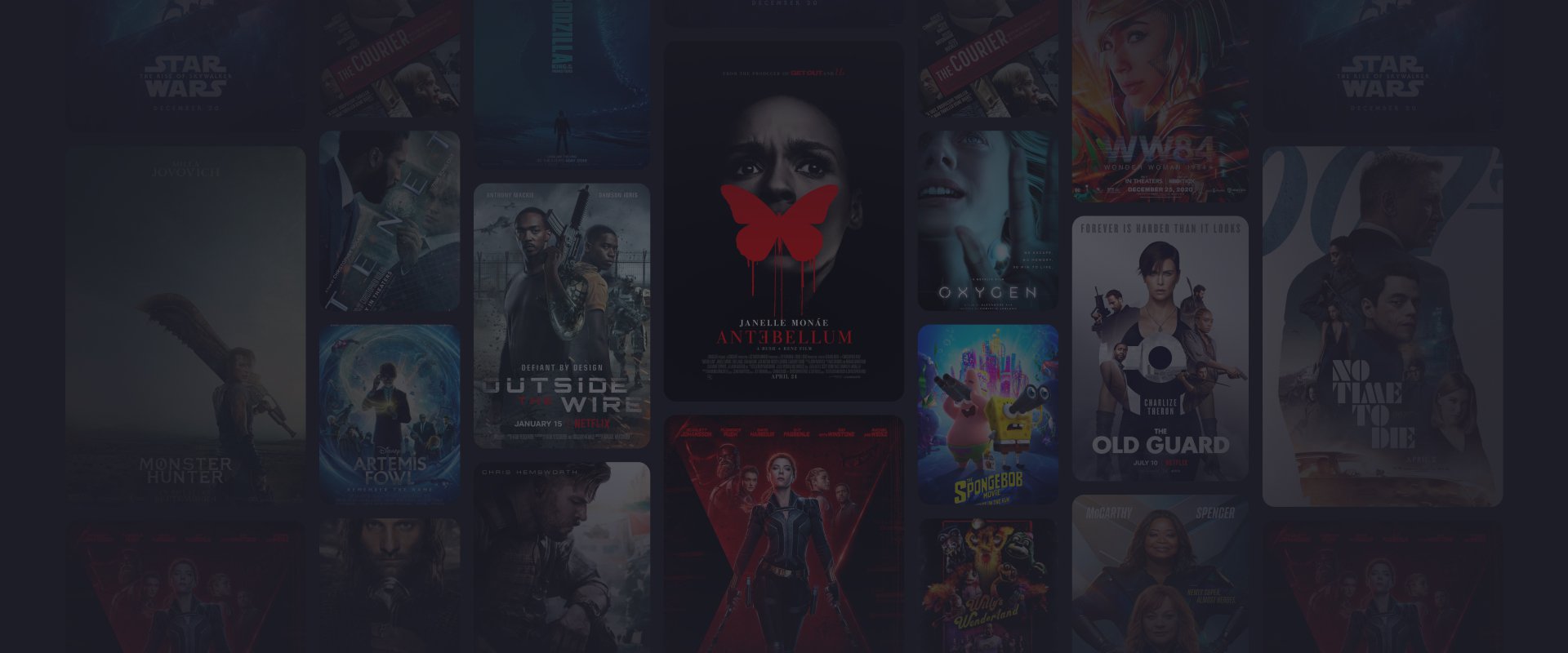 EZ Movie ดูหนังฟรี ไม่มีโฆษณา ภาพพื้นหลัง Banner section footer